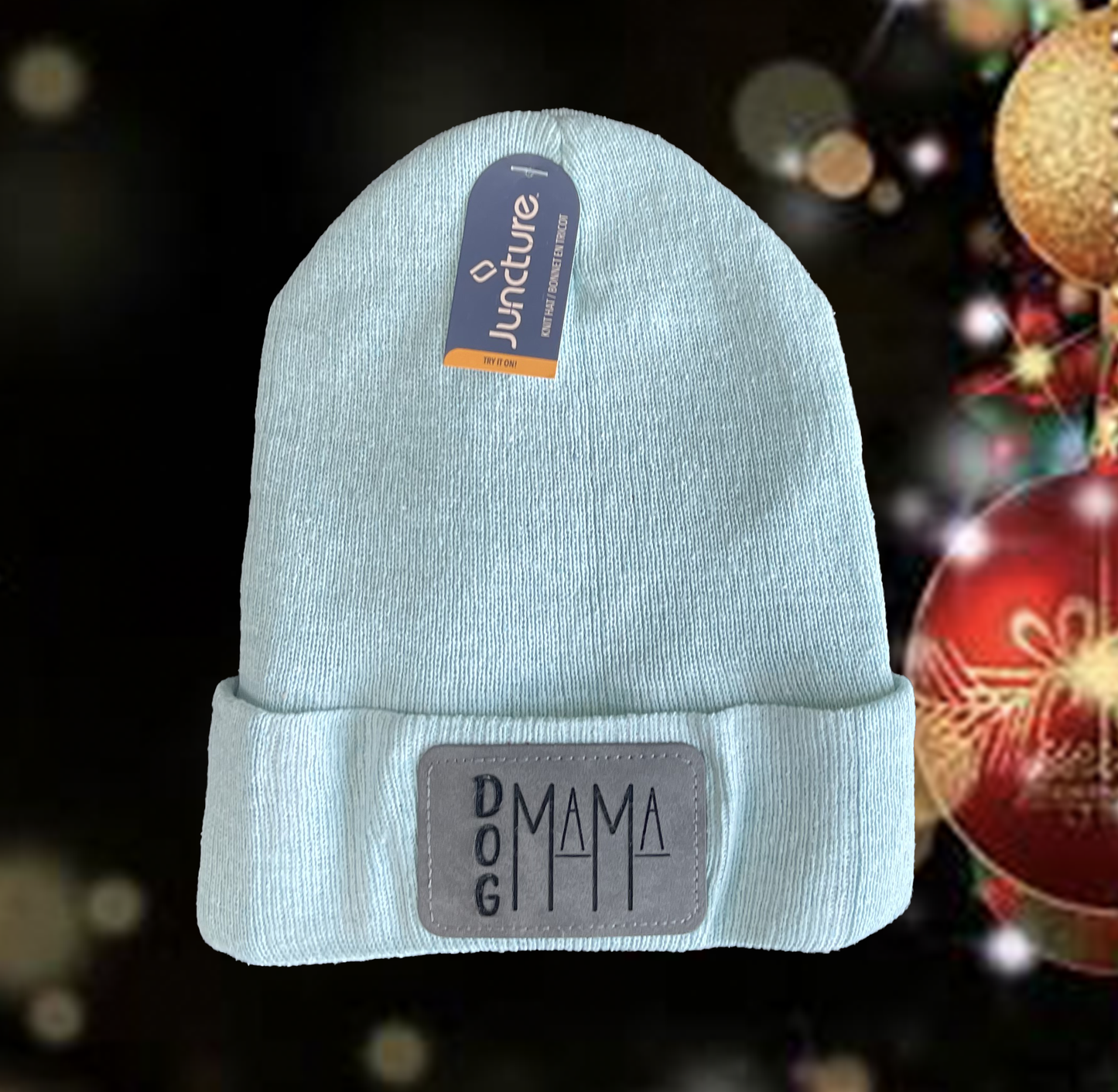 Dog MaMa Knit Beanie Hat - Seafoam Blue