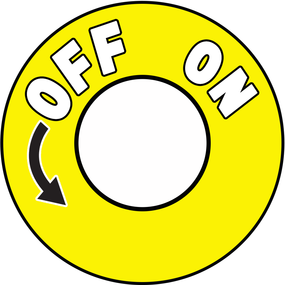 Racing - Electrical OFF ON Round Sticker (2027 Compliant)