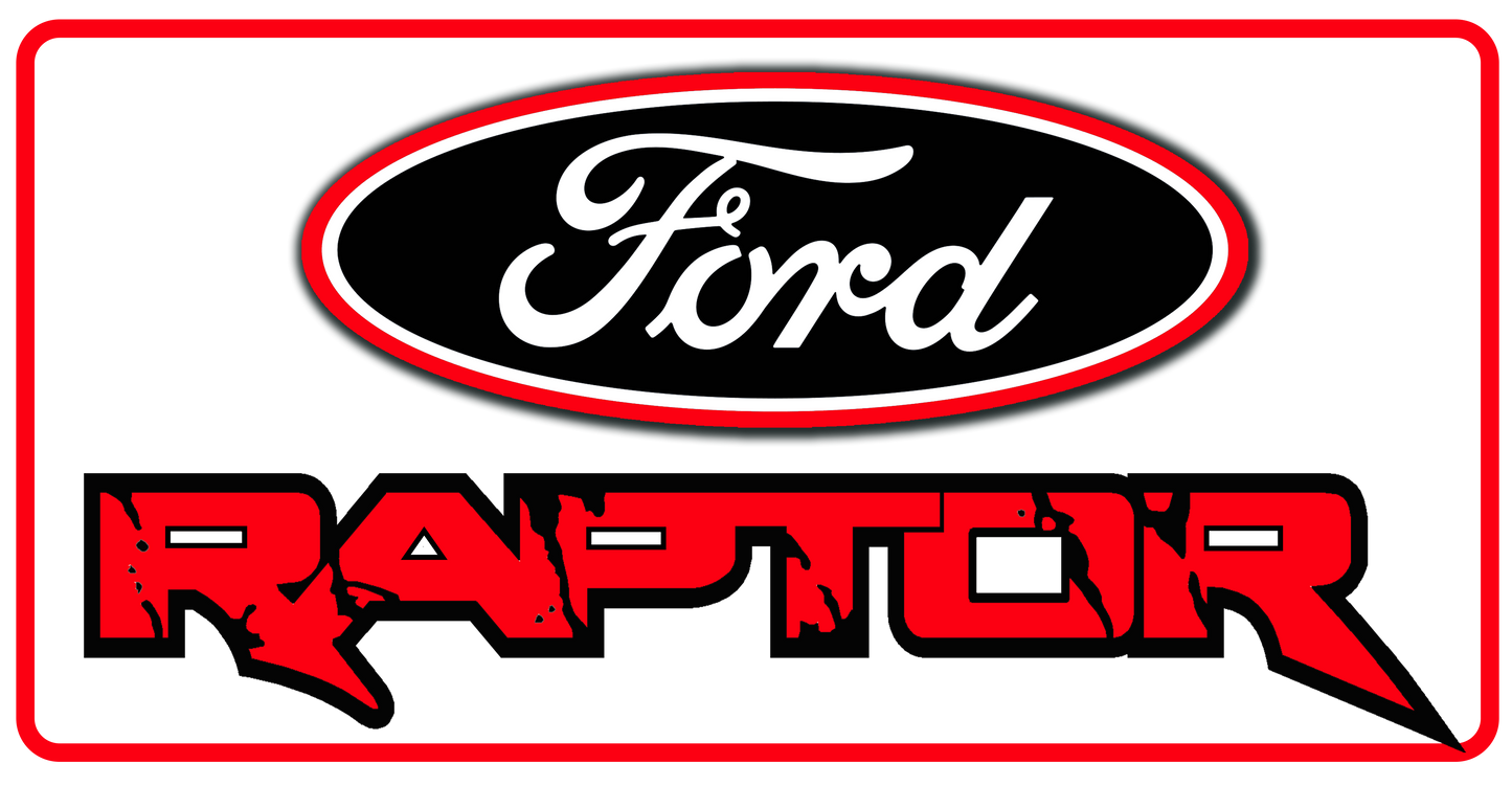 Ford Raptor Aluminum Vanity License Plate