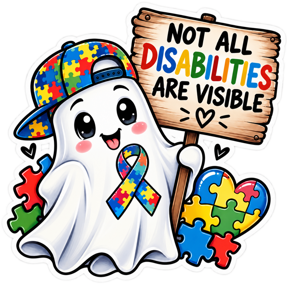 Autism Ghost - Vinyl Sticker