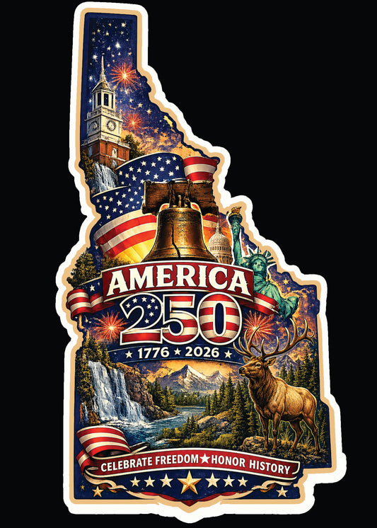 America 250th Idaho - Vinyl Sticker