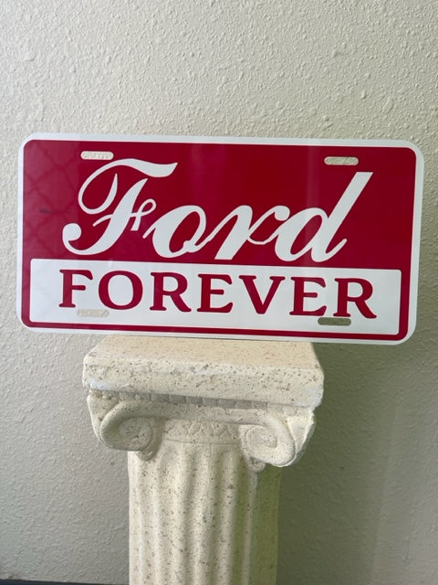 Ford Forever Retro Aluminum Vanity License Plate