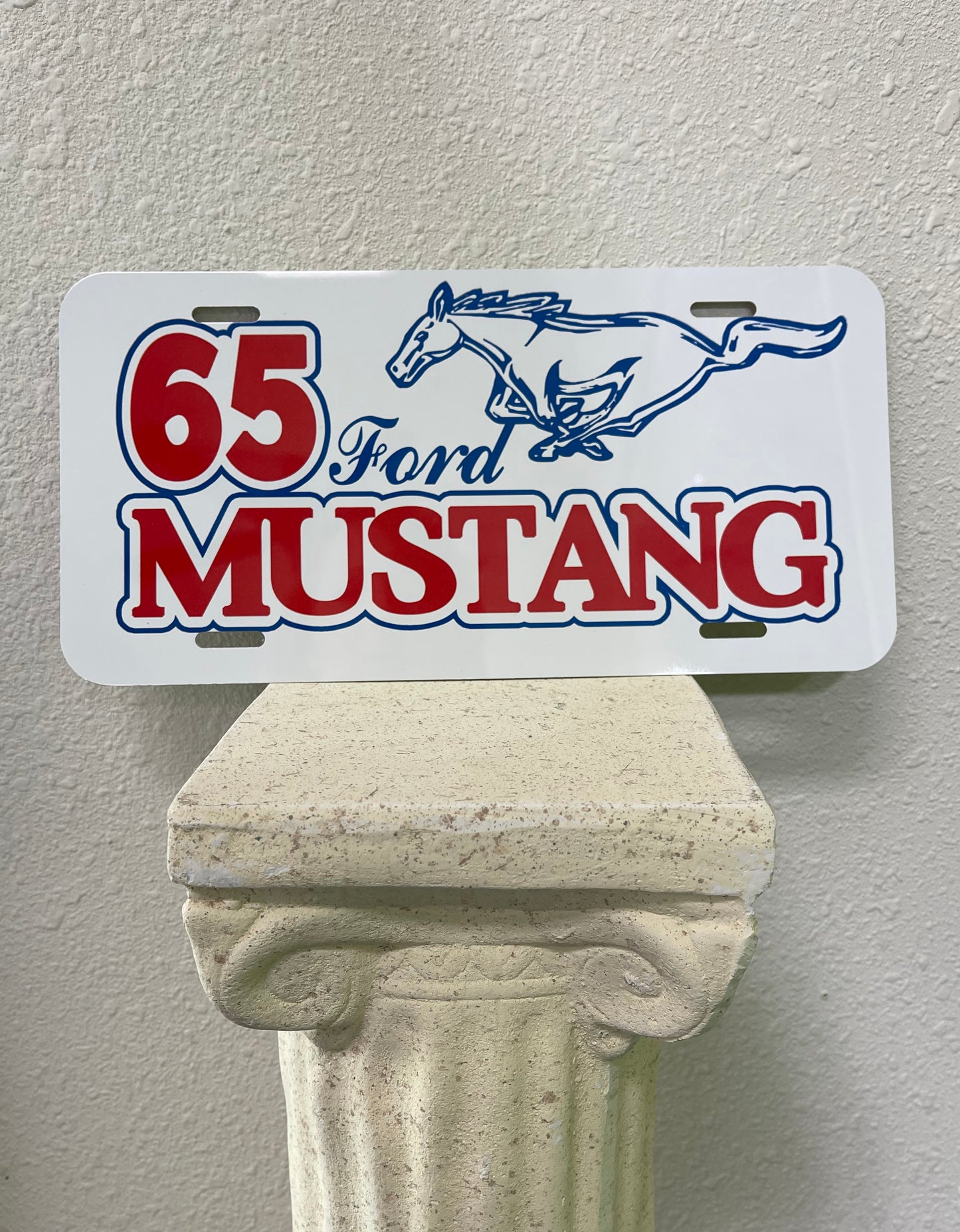 65 Ford Mustang Retro Aluminum Vanity License Plate