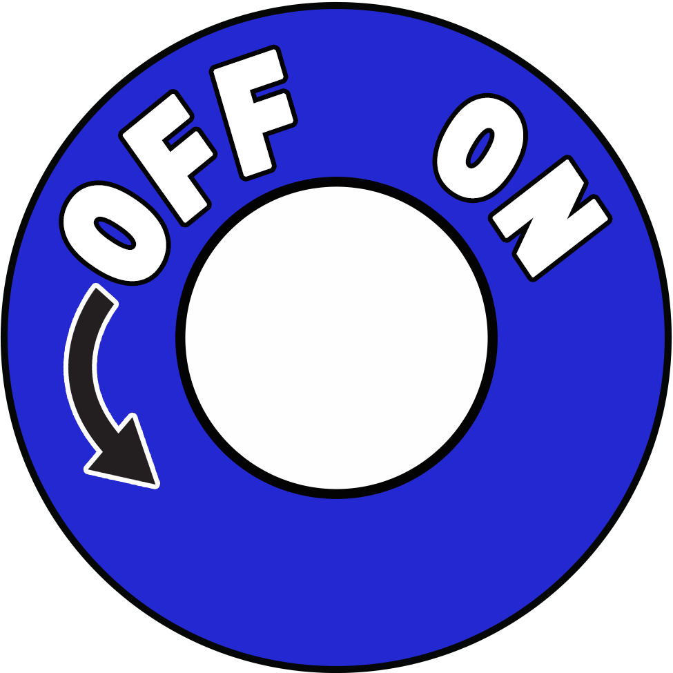 Racing - Electrical OFF ON Round Sticker (2027 Compliant)