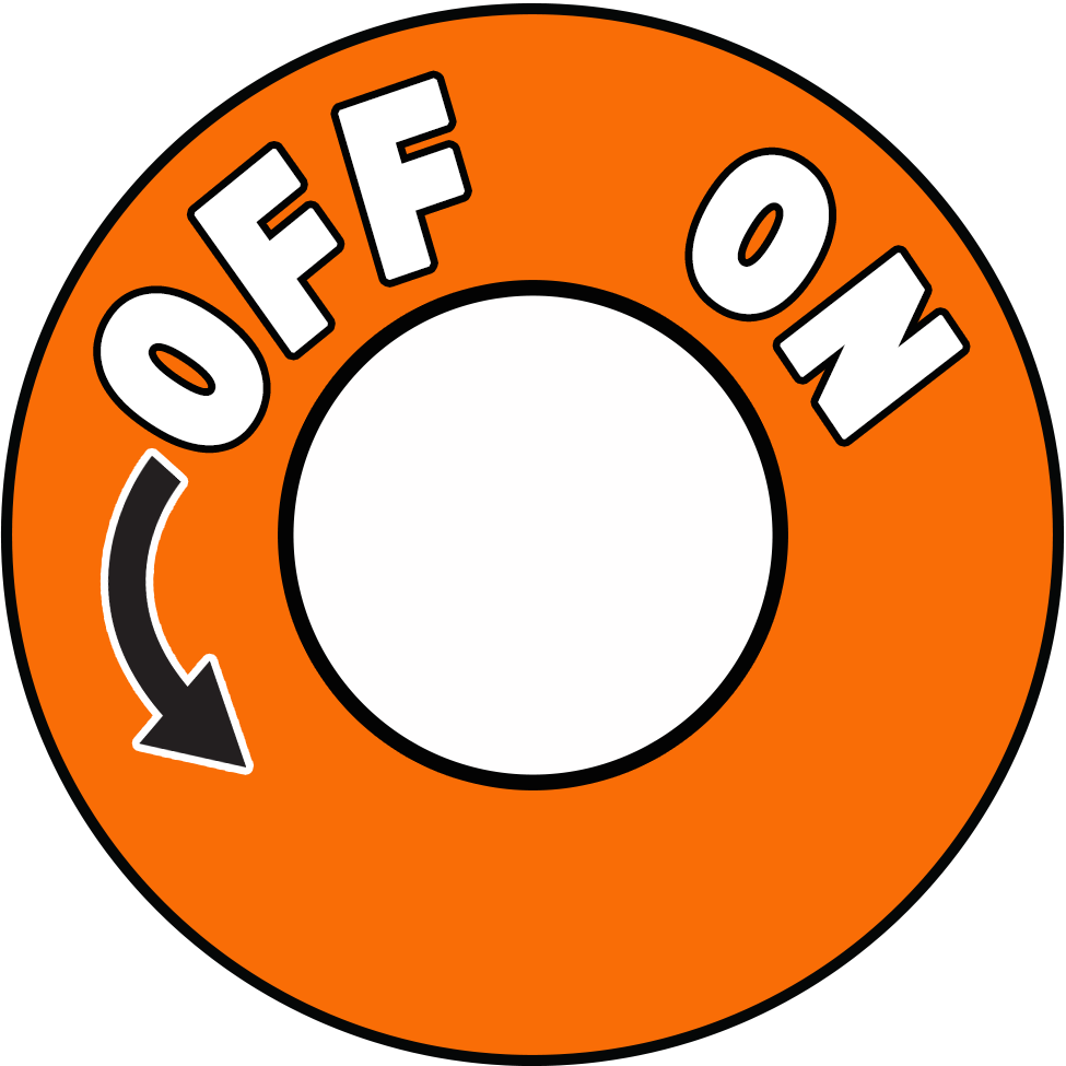 Racing - Electrical OFF ON Round Sticker (2027 Compliant)