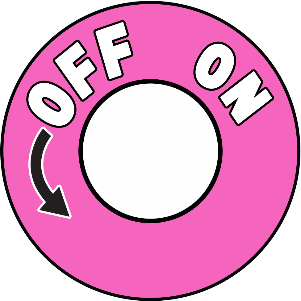 Racing - Electrical OFF ON Round Sticker (2027 Compliant)