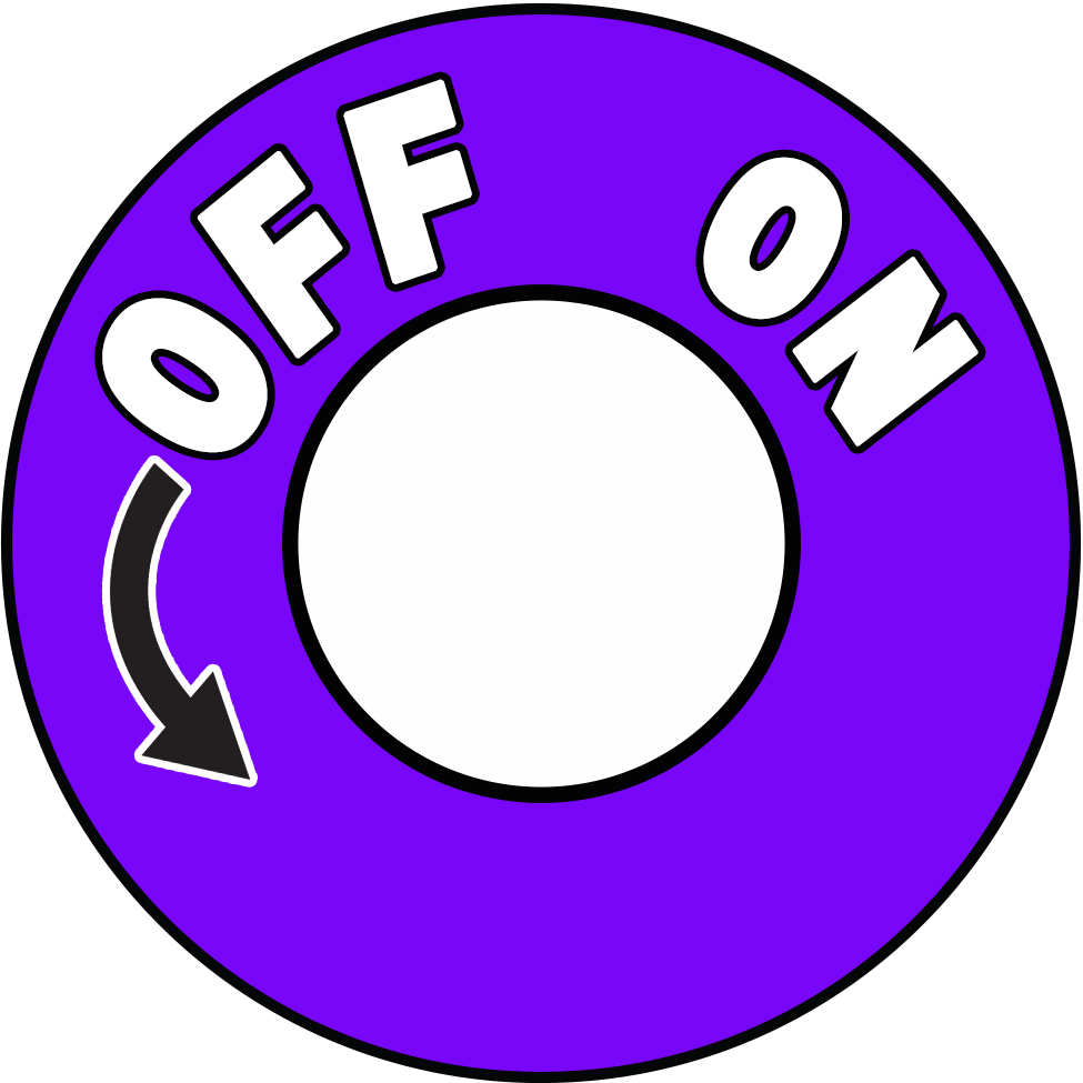 Racing - Electrical OFF ON Round Sticker (2027 Compliant)