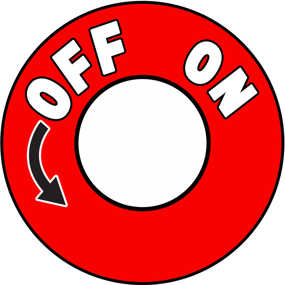 Racing - Electrical OFF ON Round Sticker (2027 Compliant)