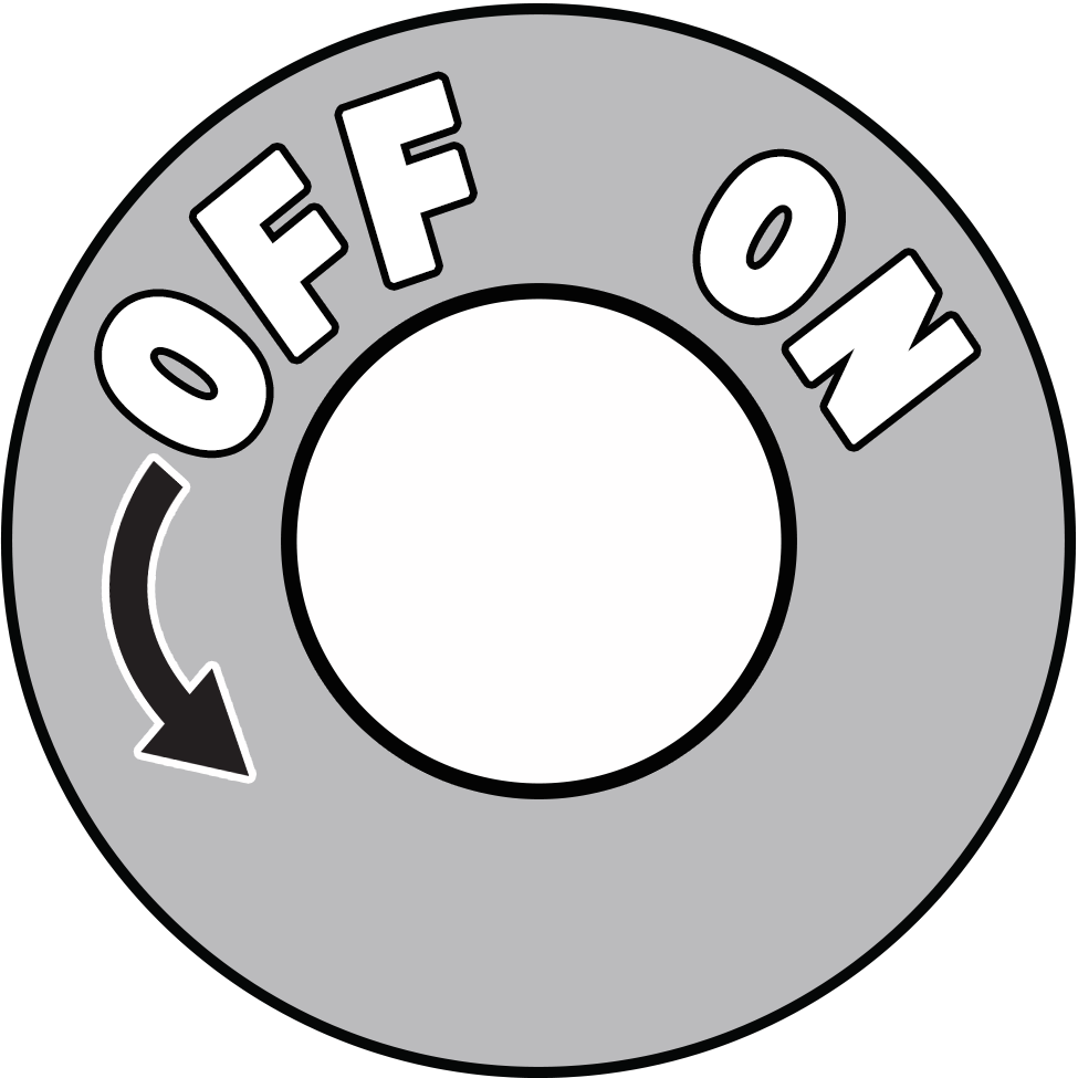 Racing - Electrical OFF ON Round Sticker (2027 Compliant)