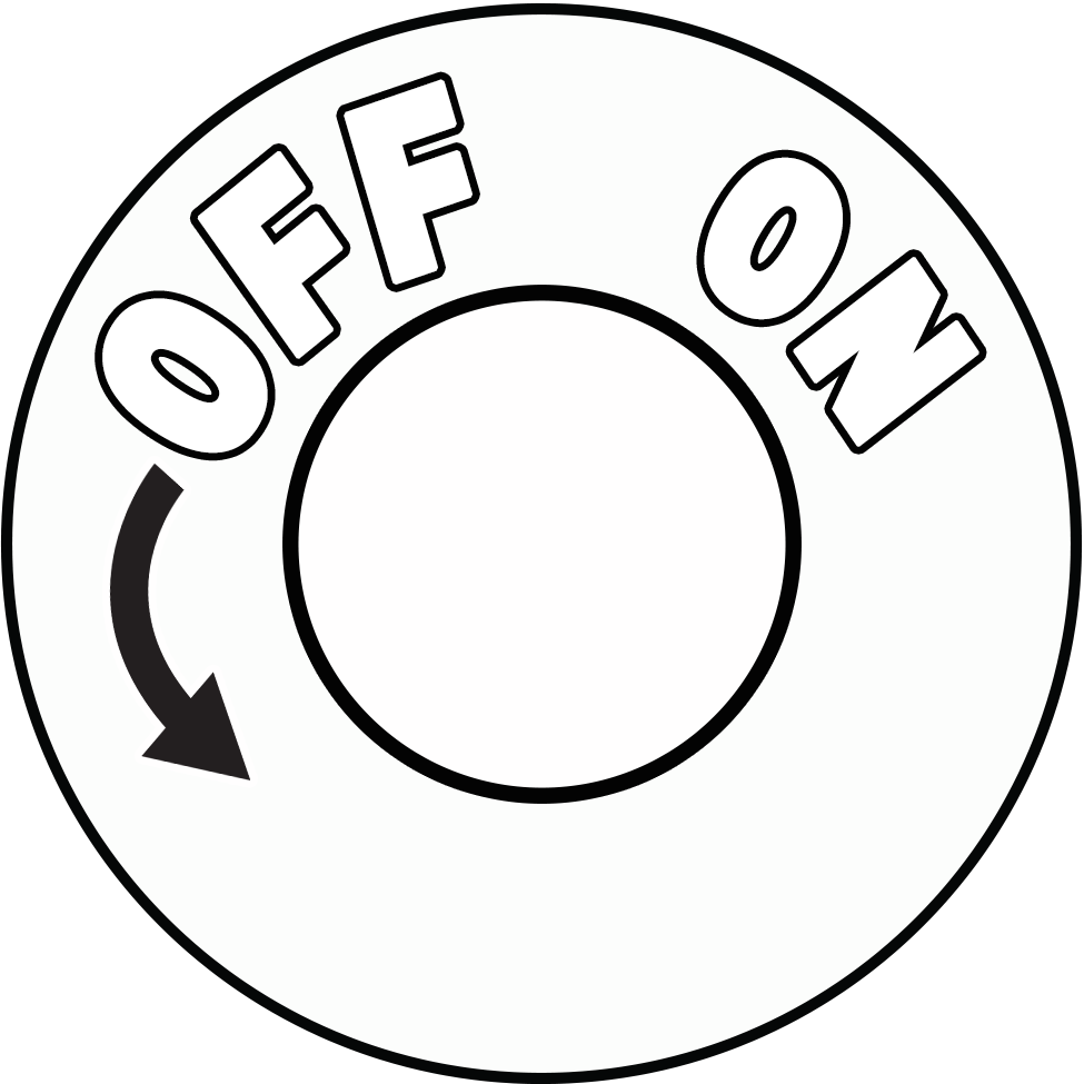 Racing - Electrical OFF ON Round Sticker (2027 Compliant)