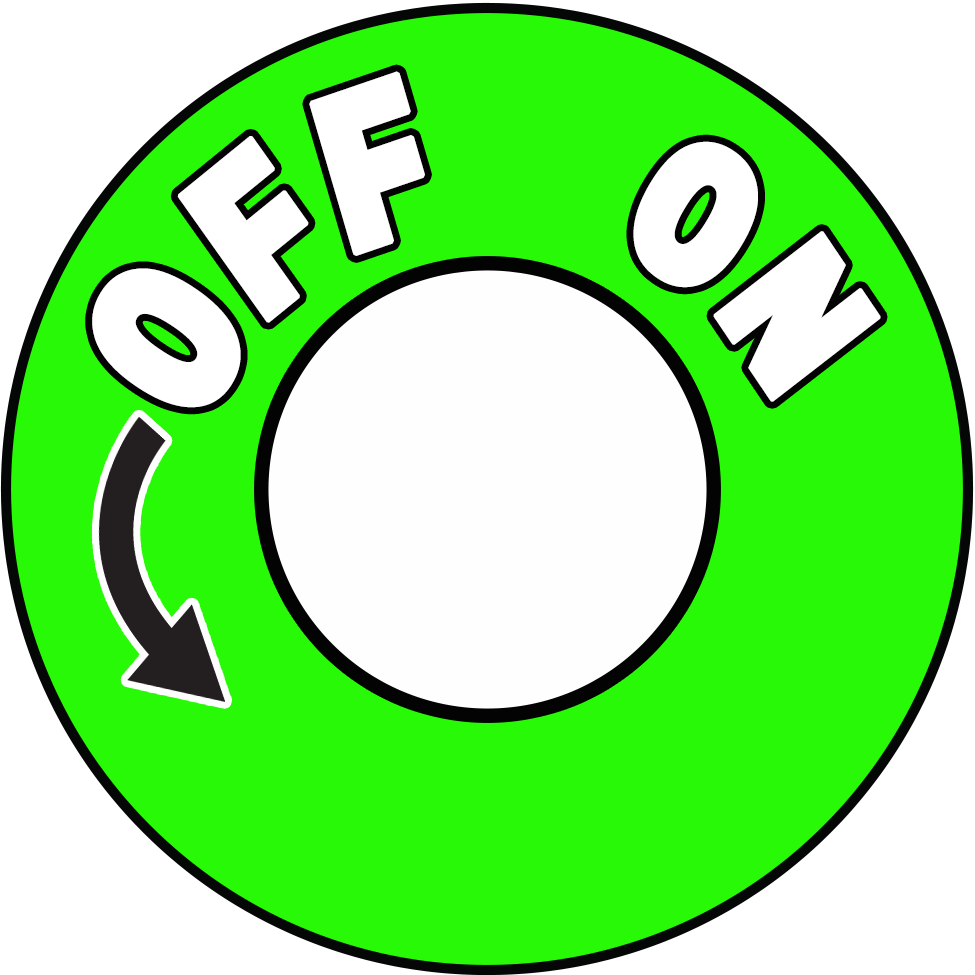 Racing - Electrical PUSH OFF Round Sticker (2027 Compliant)