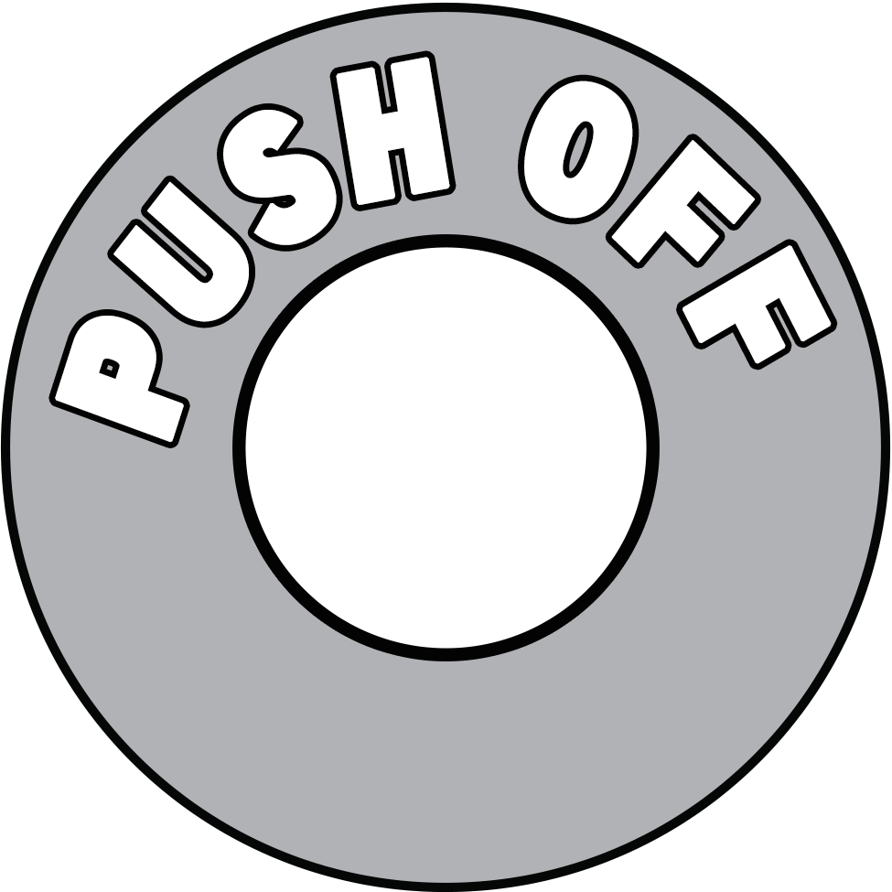 Racing - Electrical PUSH OFF Round Sticker (2027 Compliant)