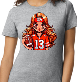 Big Game - SF Red Head II - Unisex Gray Tee