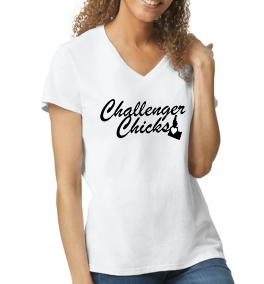 Idaho Challenger Chicks Ladies V-Neck T-Shirt