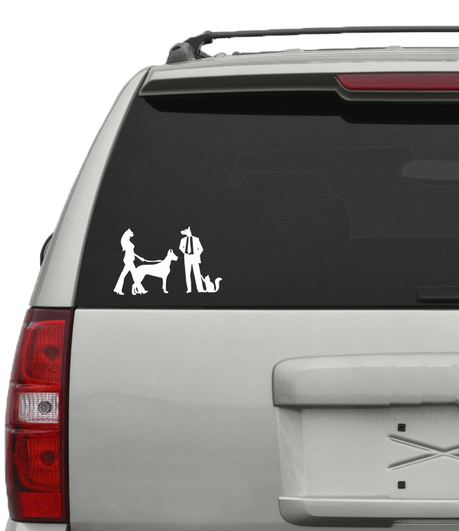 Animal Head People Vinyl Decals - 6 Colors