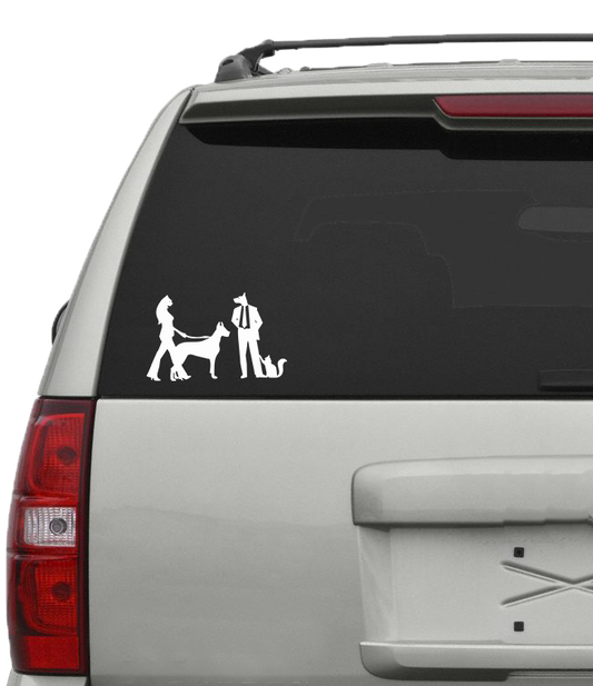 Animal Head People Vinyl Decals - 6 Colors