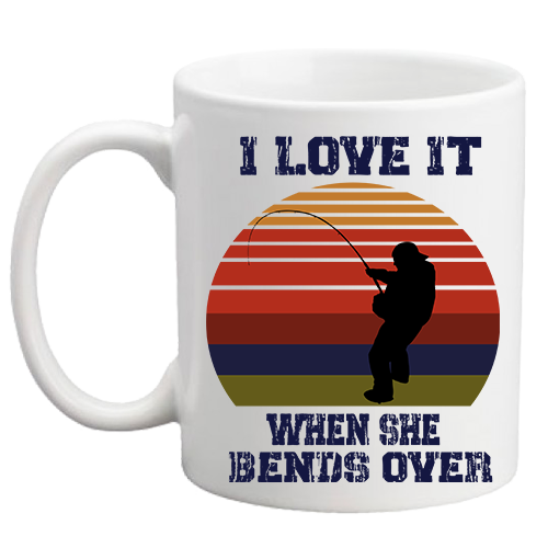 Bends Over Fishing Mug