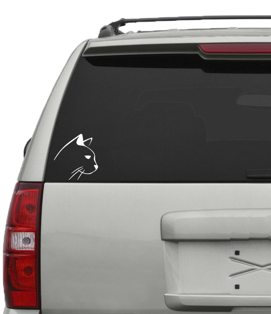 Cat Head Vinyl Decal - 6 Colors