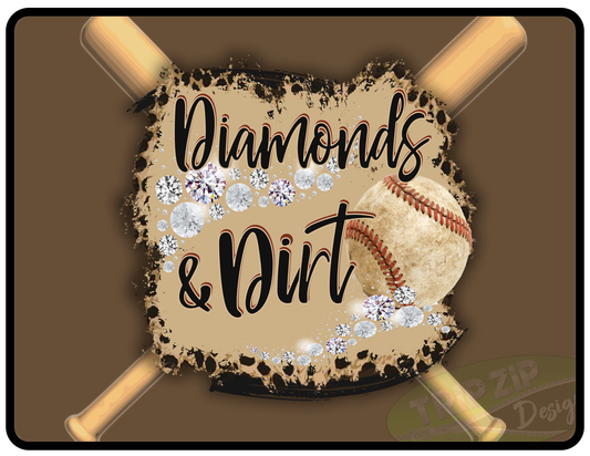 Diamonds and Dirt Baseball Mouse Pad