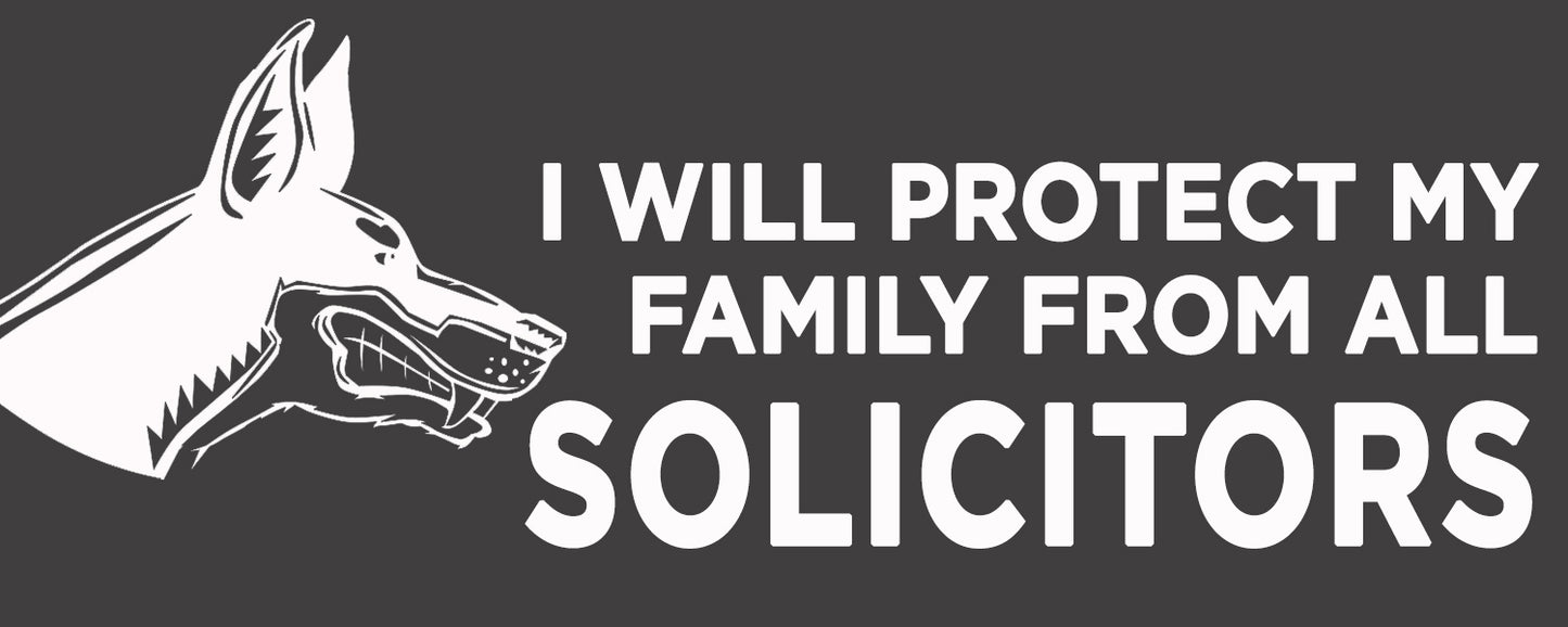 No Solicitors - Vinyl Decal - Doberman Pinscher Dog