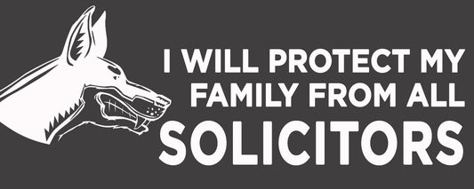 No Solicitors - Vinyl Decal - Doberman Pinscher Dog