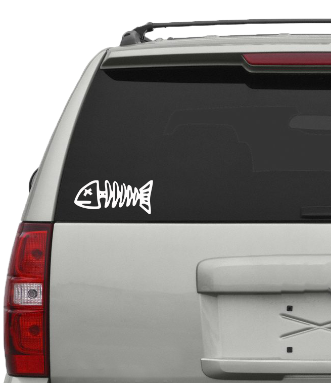 Fish Bones Vinyl Decal - 6 Colors