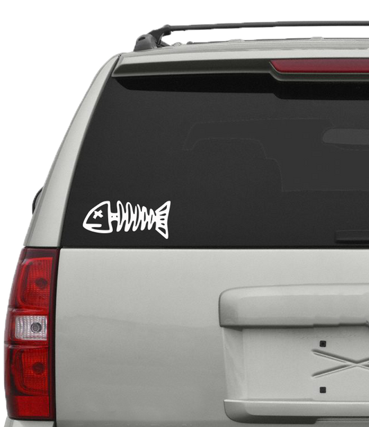 Fish Bones Vinyl Decal - 6 Colors