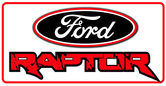 Ford Raptor Aluminum Vanity License Plate