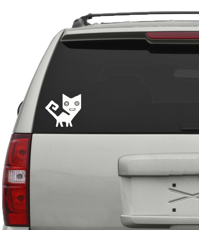 Geometric Cat Vinyl Decal - 6 Colors