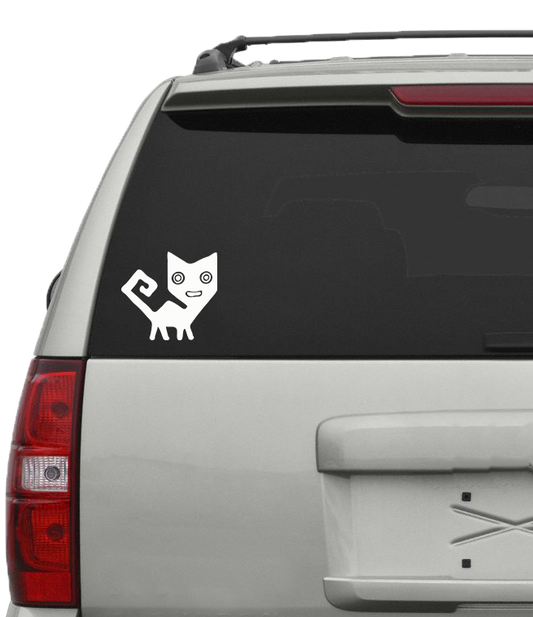 Geometric Cat Vinyl Decal - 6 Colors