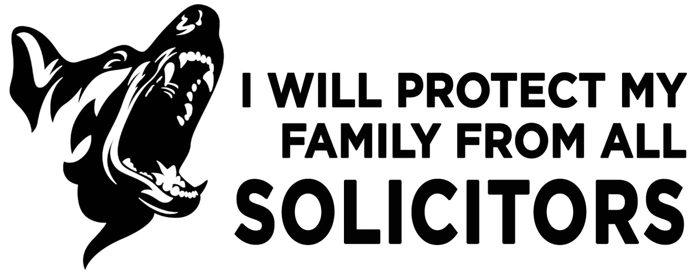 No Solicitors - Vinyl Decal - German Shepherd Dog