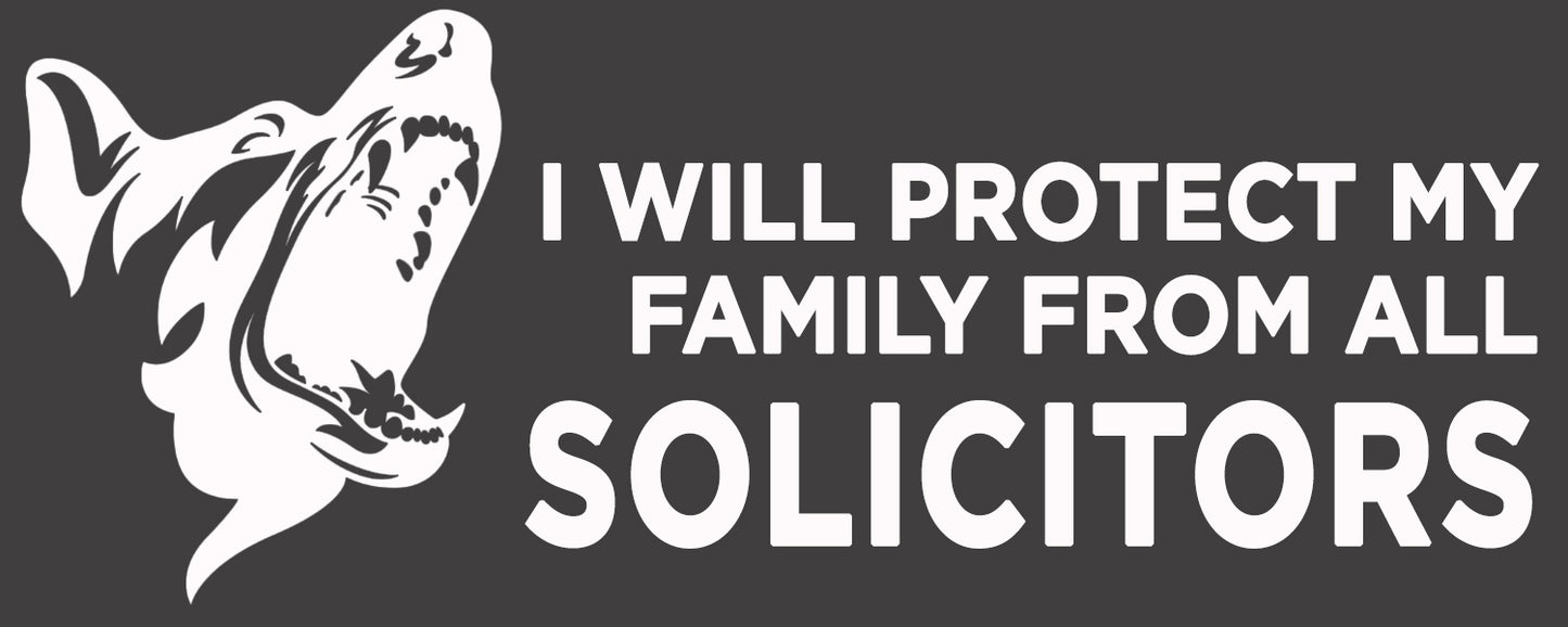 No Solicitors - Vinyl Decal - German Shepherd Dog