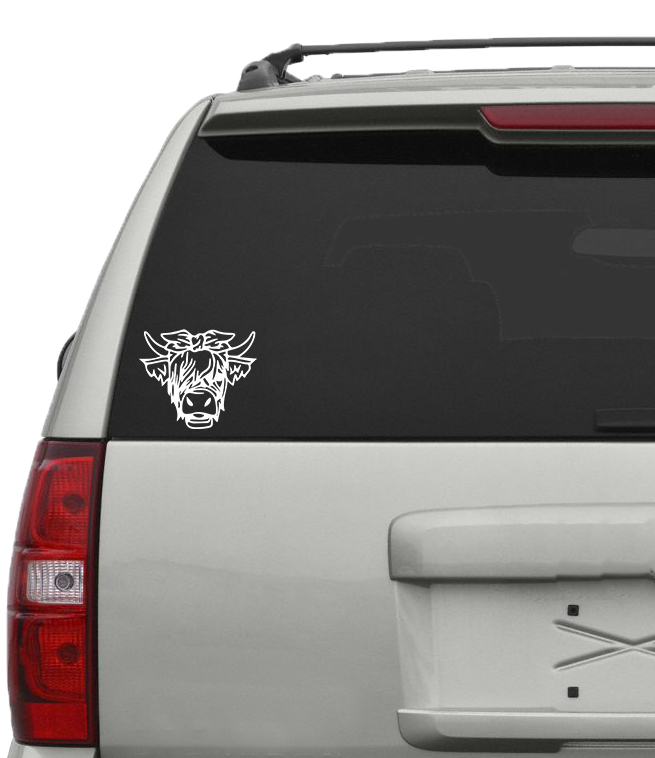 Highland Cow Bandana Vinyl Decal - 6 Colors