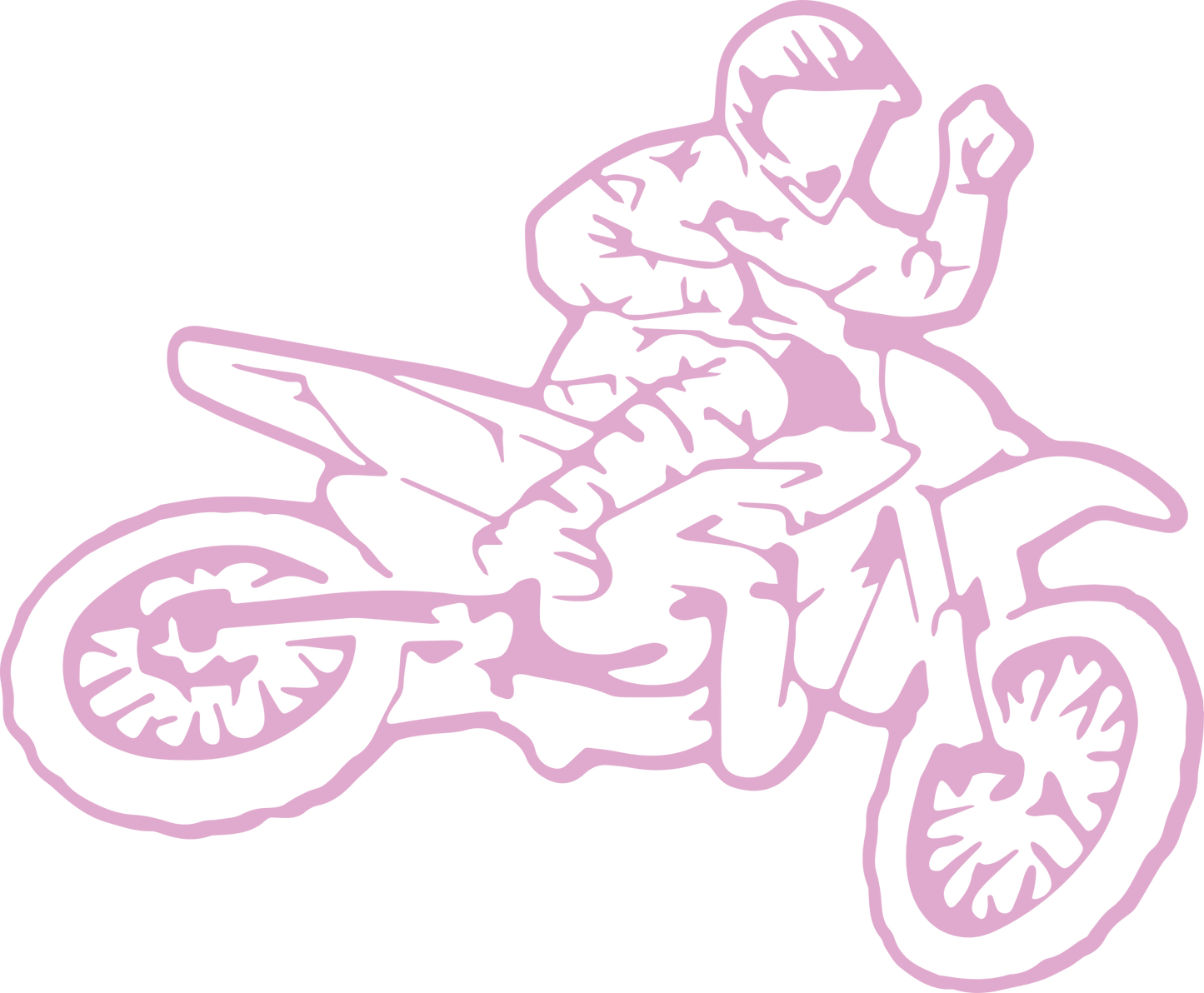 Motocross Vinyl Decal - 6 Colors