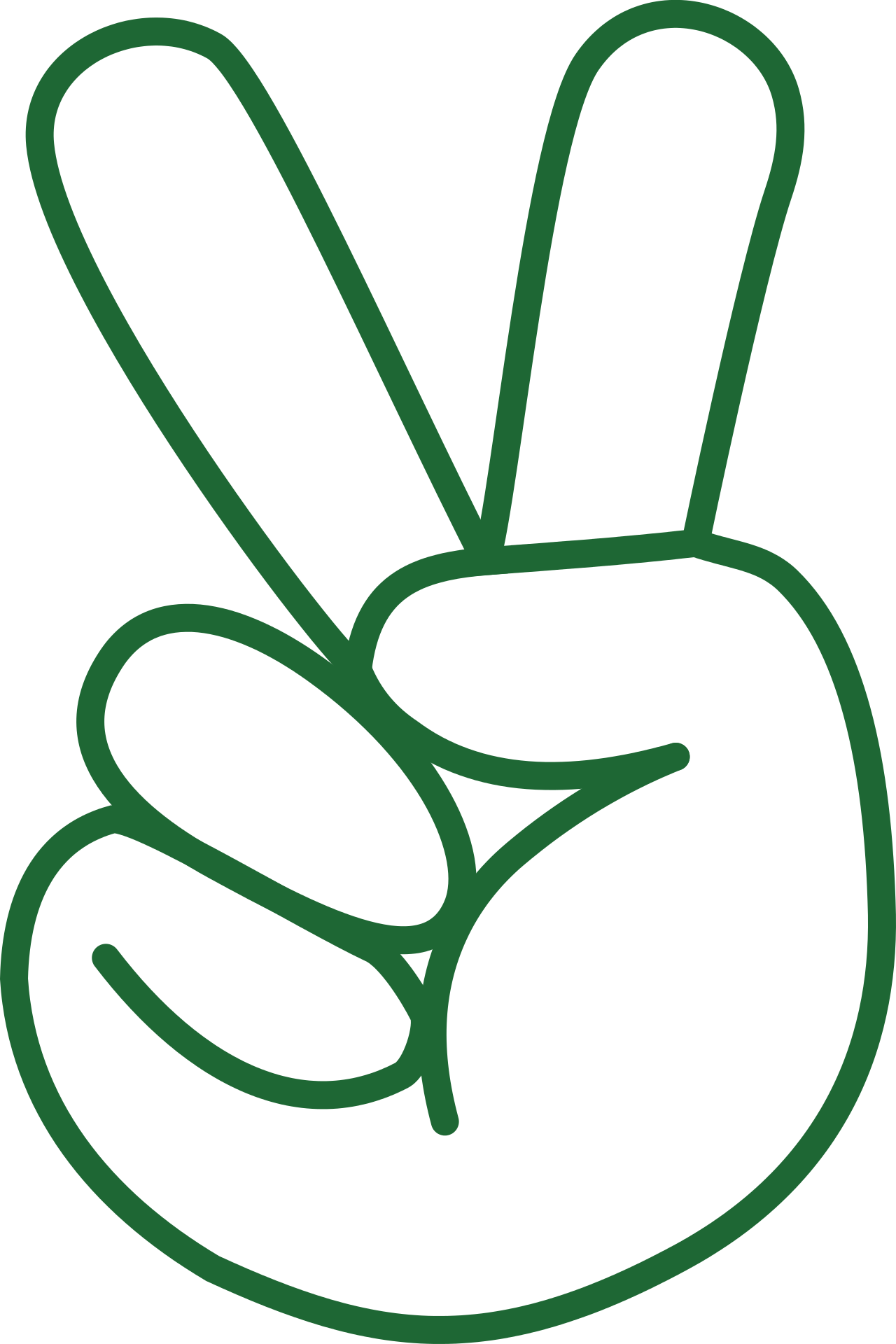 Peace Fingers Vinyl Decal - 6 Colors