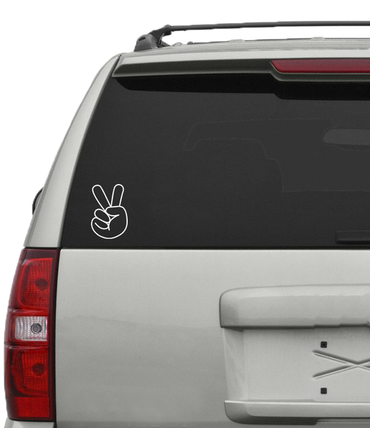 Peace Fingers Vinyl Decal - 6 Colors