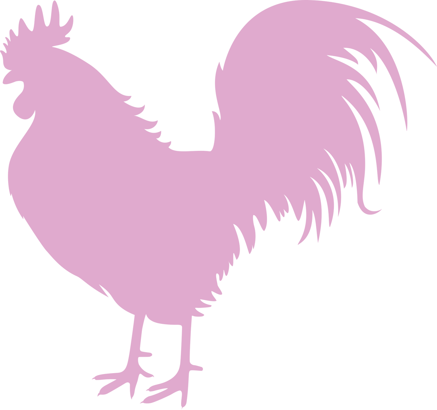 Rooster Chicken Vinyl Decal - 6 Colors