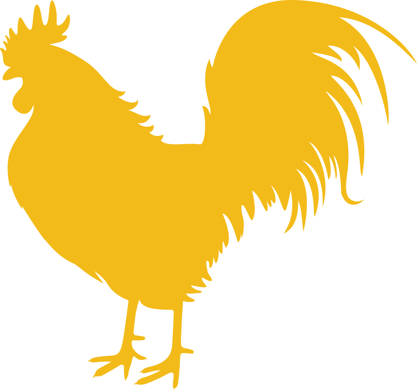 Rooster Chicken Vinyl Decal - 6 Colors