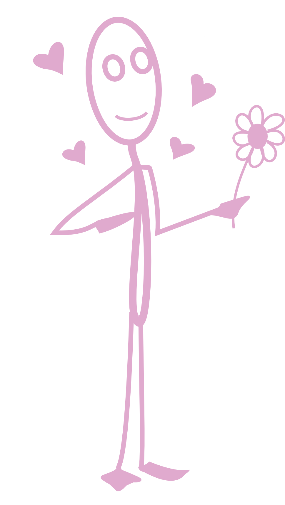 Stickman Flower Love Vinyl Decal - 6 Colors