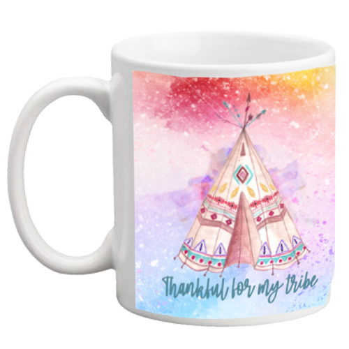 Thankful for My Tribe Tepee Dream Catcher Mug