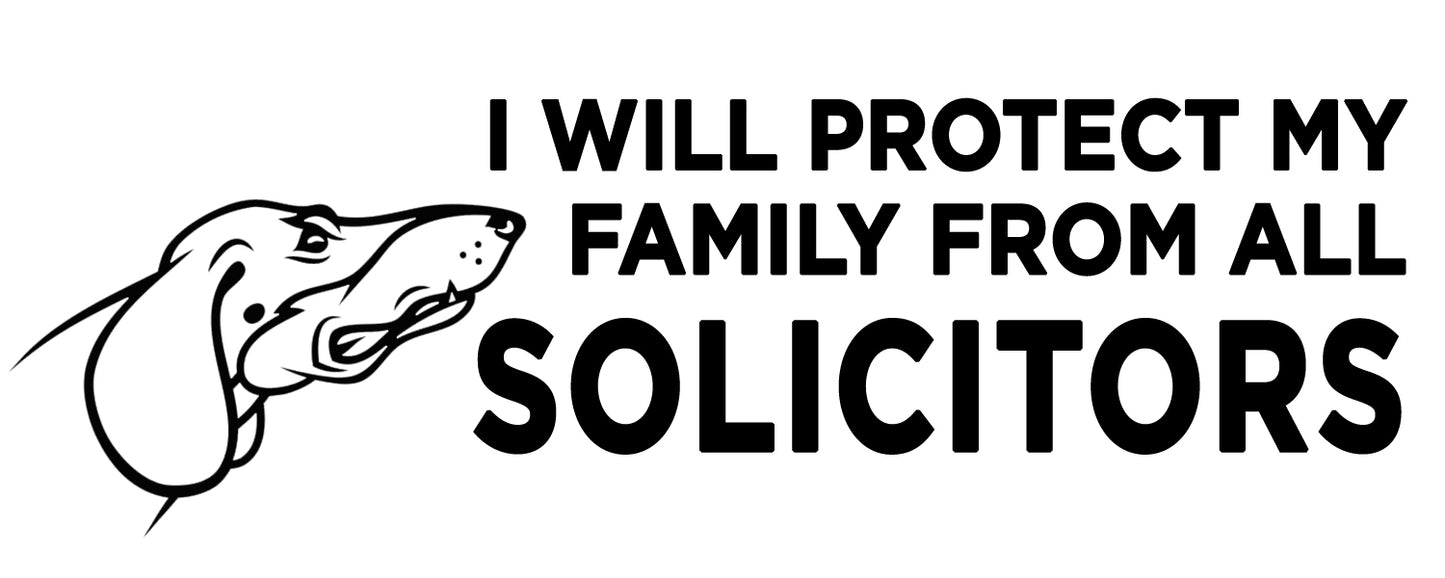 No Solicitors - Vinyl Decal - Wiener Dog