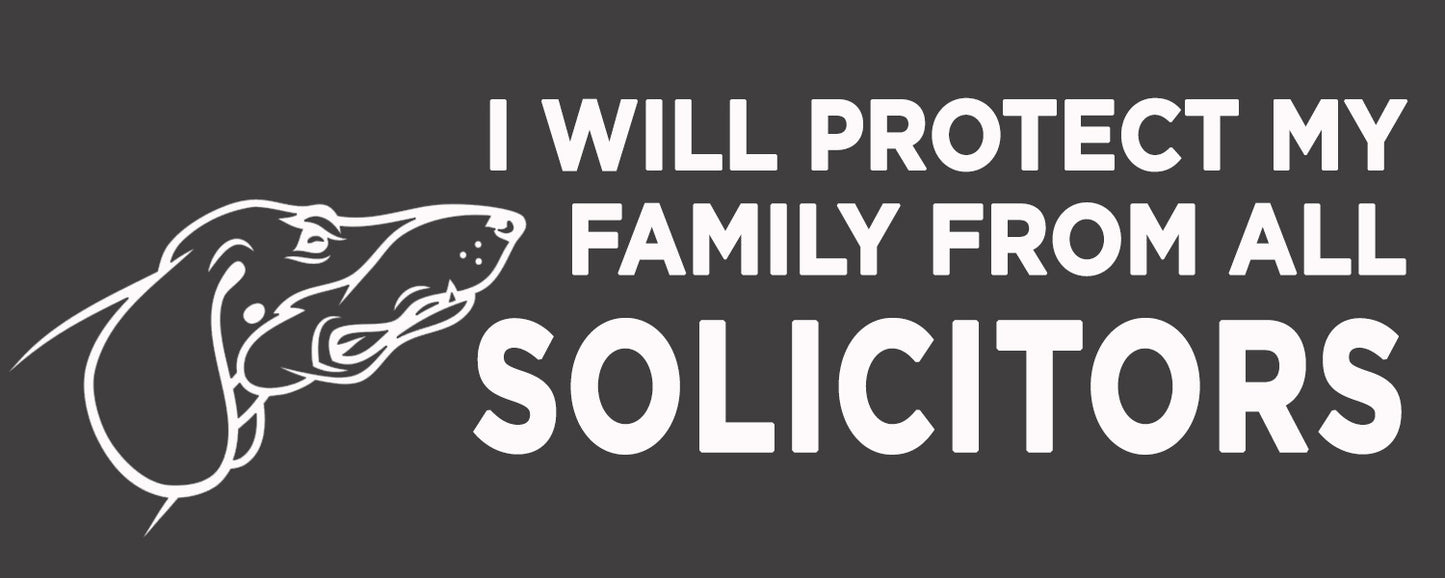 No Solicitors - Vinyl Decal - Wiener Dog